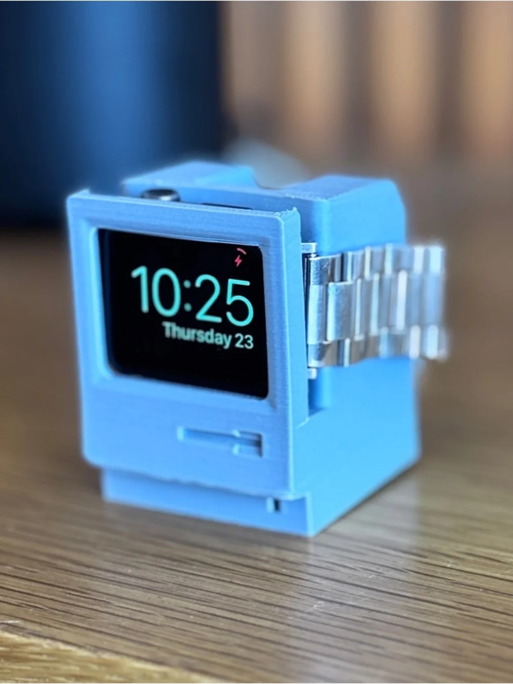 Retro Macintosh Apple Watch Charging Stand Dock Matte Gray
